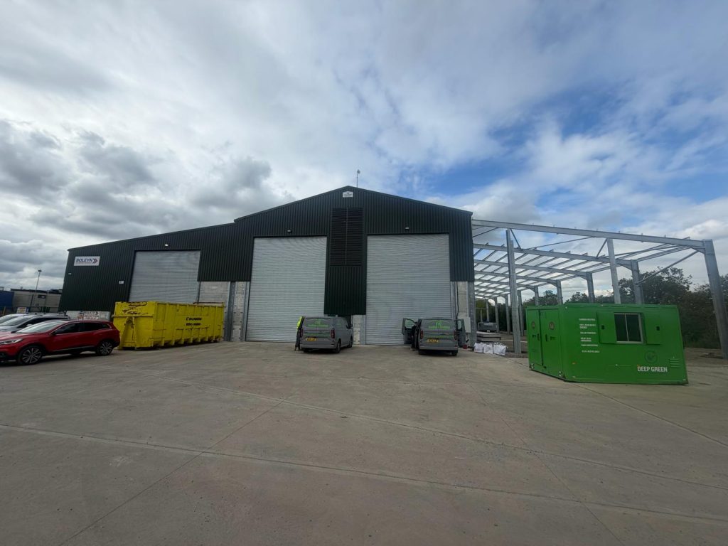 Photo of a recent steel frame in an agricultural setting by JTC roofing and cladding
